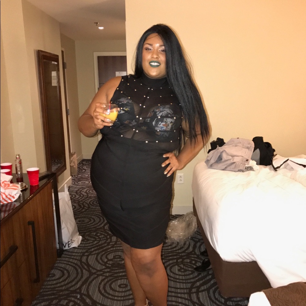 Bodycon seethrough dress